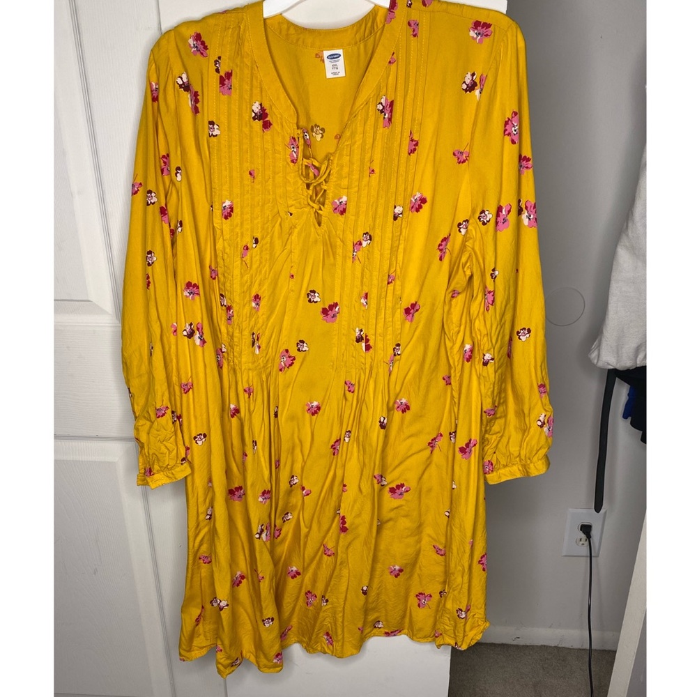 Old Navy Plus Size Yellow Floral Tunic Dress